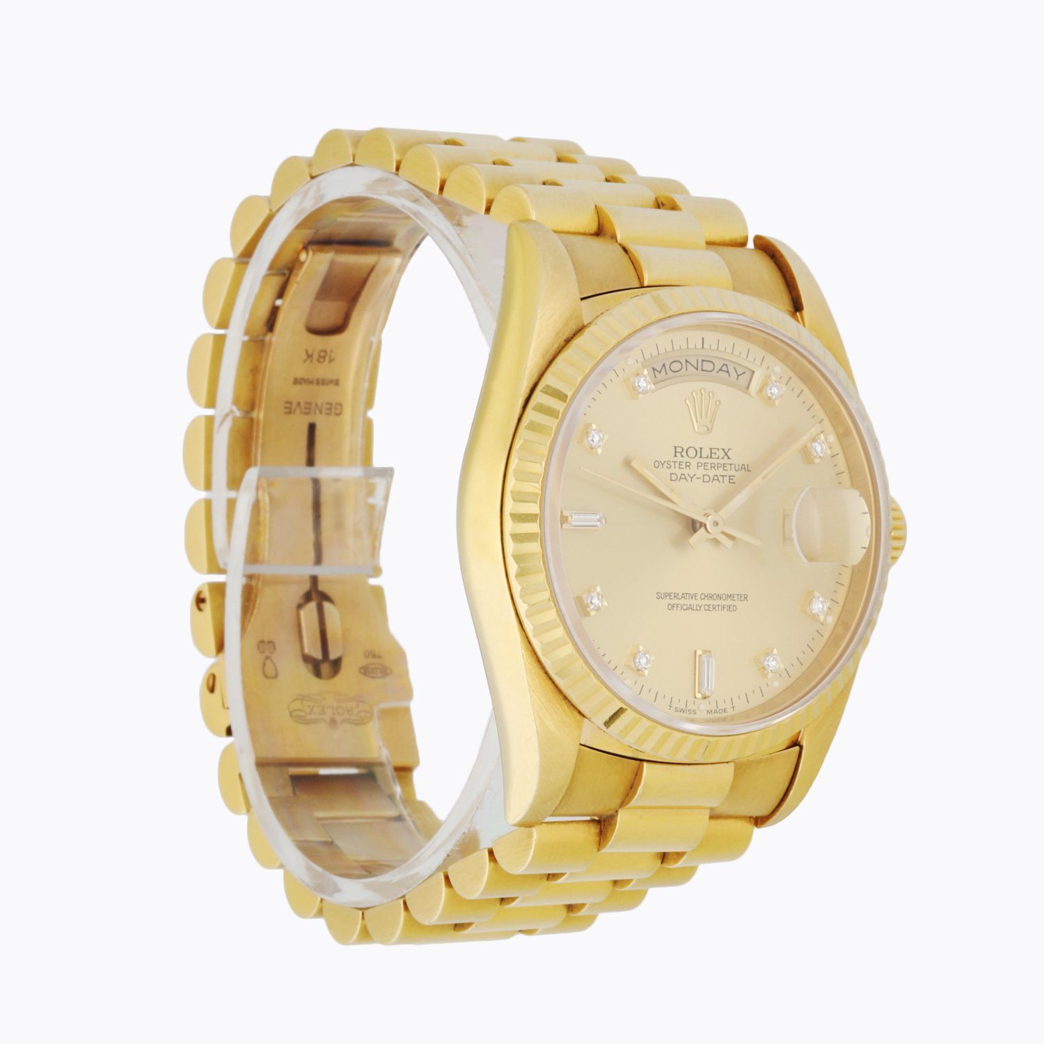 Rolex Day Date 18238 President Diamond Dial Men’s Watch - Wristwatch