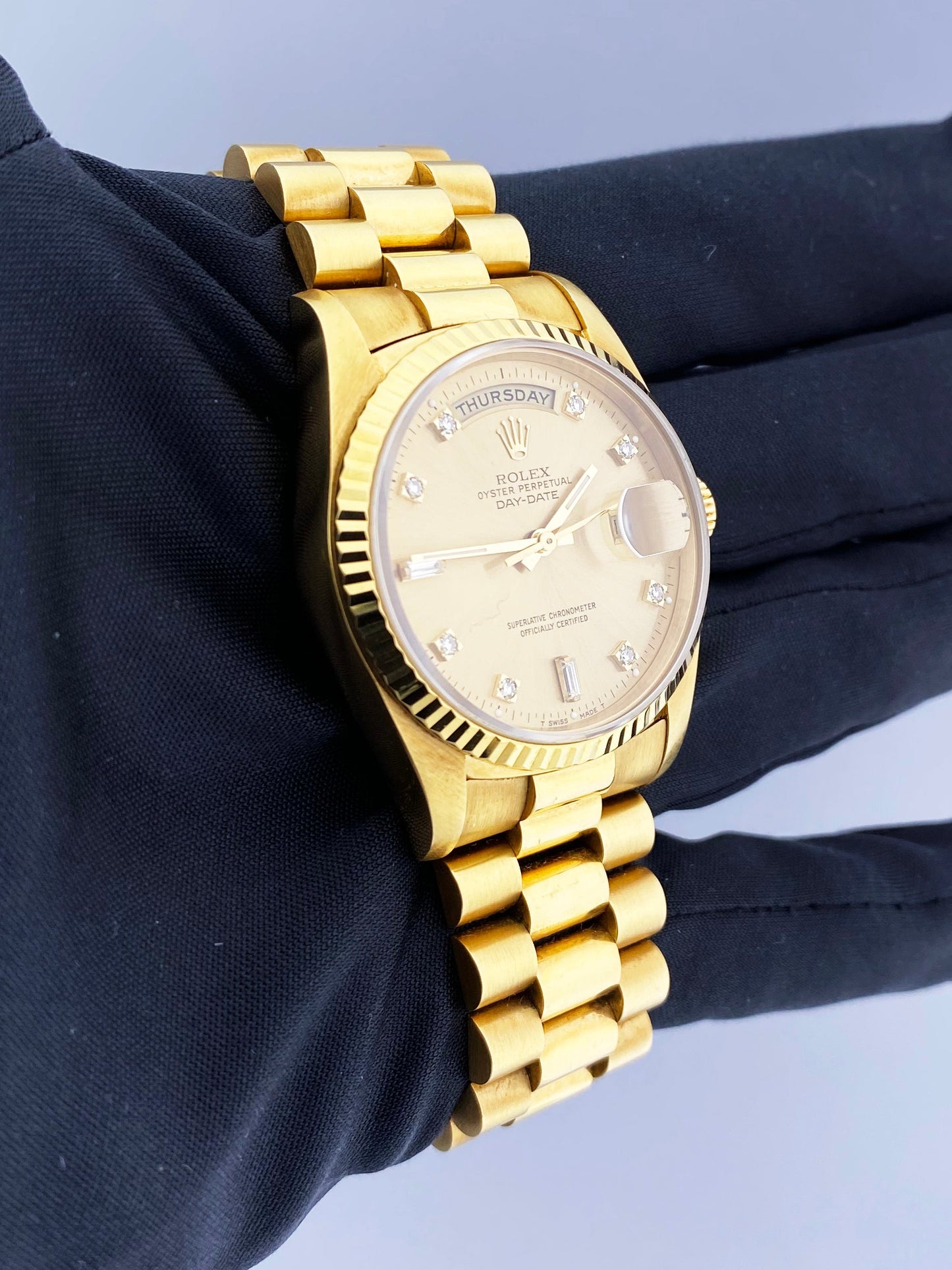 Rolex Day Date 18238 President Diamond Dial Mens Watch - Virtual