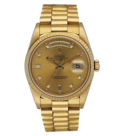 Rolex Day Date 18238 President Diamond Dial Men’s Watch - Wristwatch