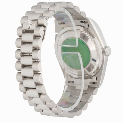 Rolex Day-Date 18239 18K White Gold Anniversary Diamond Dial Men’s Watch - Wristwatch