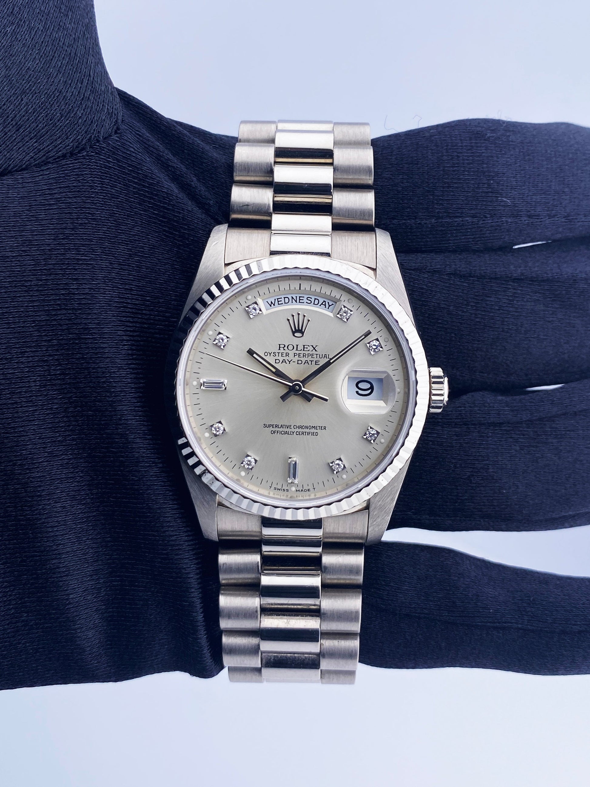 Rolex Day Date 18239 President 18K White Gold Watch - Wristwatch