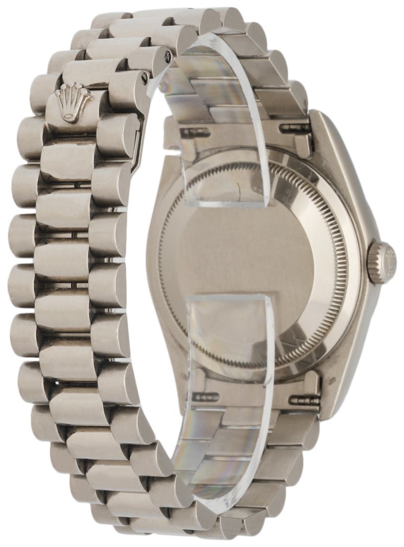 Rolex Day-Date 18239 18K White Gold Diamond Dial Men's Watch