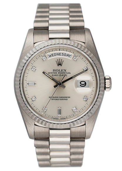 Rolex Day Date 18239 President 18K White Gold Watch - Wristwatch