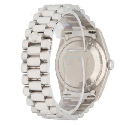 Rolex Day-Date 18239 18K White Gold Diamond Dial Men’s Watch - Wristwatch