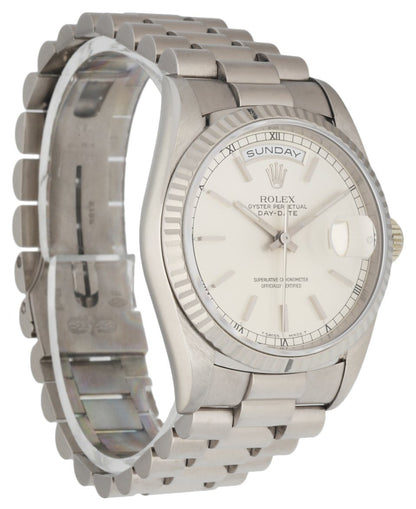 Rolex Day Date 18239 18K White Gold Men’s Watch Box & Papers - Wristwatch