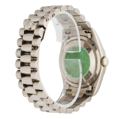 Rolex Day Date 18239 18K White Gold Diamond Dial Men's Watch Box & papers