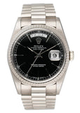 Rolex Day-Date 18239 Black Dial 18K White Gold Mens Watch - Watches