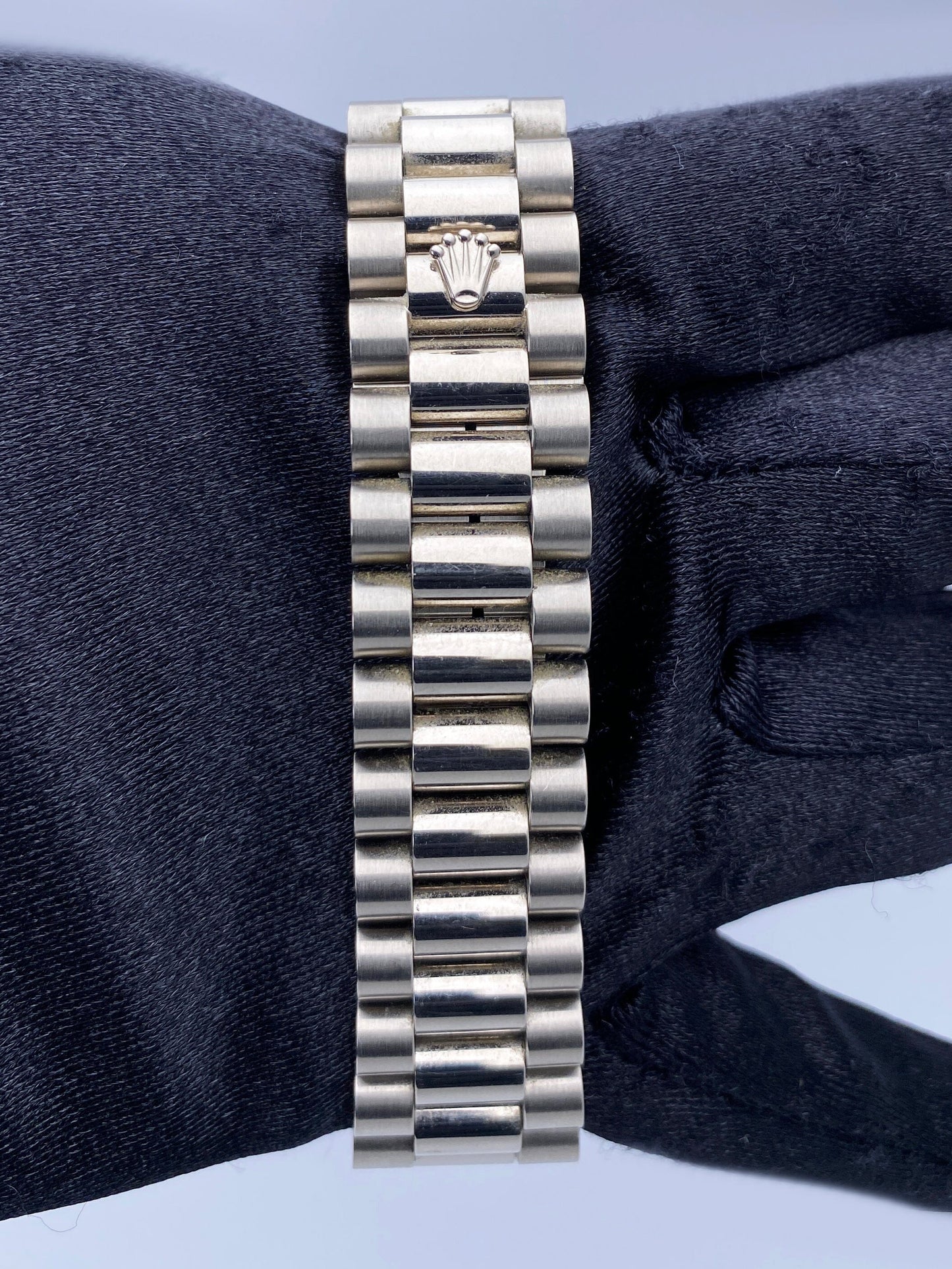 Rolex Day-Date 18239 Black Dial 18K White Gold Mens Watch Box Papers - Virtual