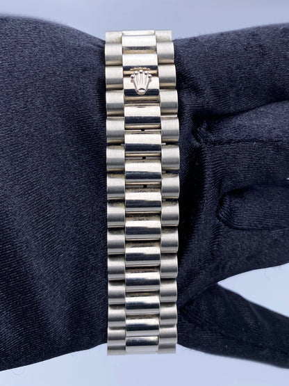Rolex Day-Date 18239 Black Dial 18K White Gold Mens Watch Box Papers - Virtual