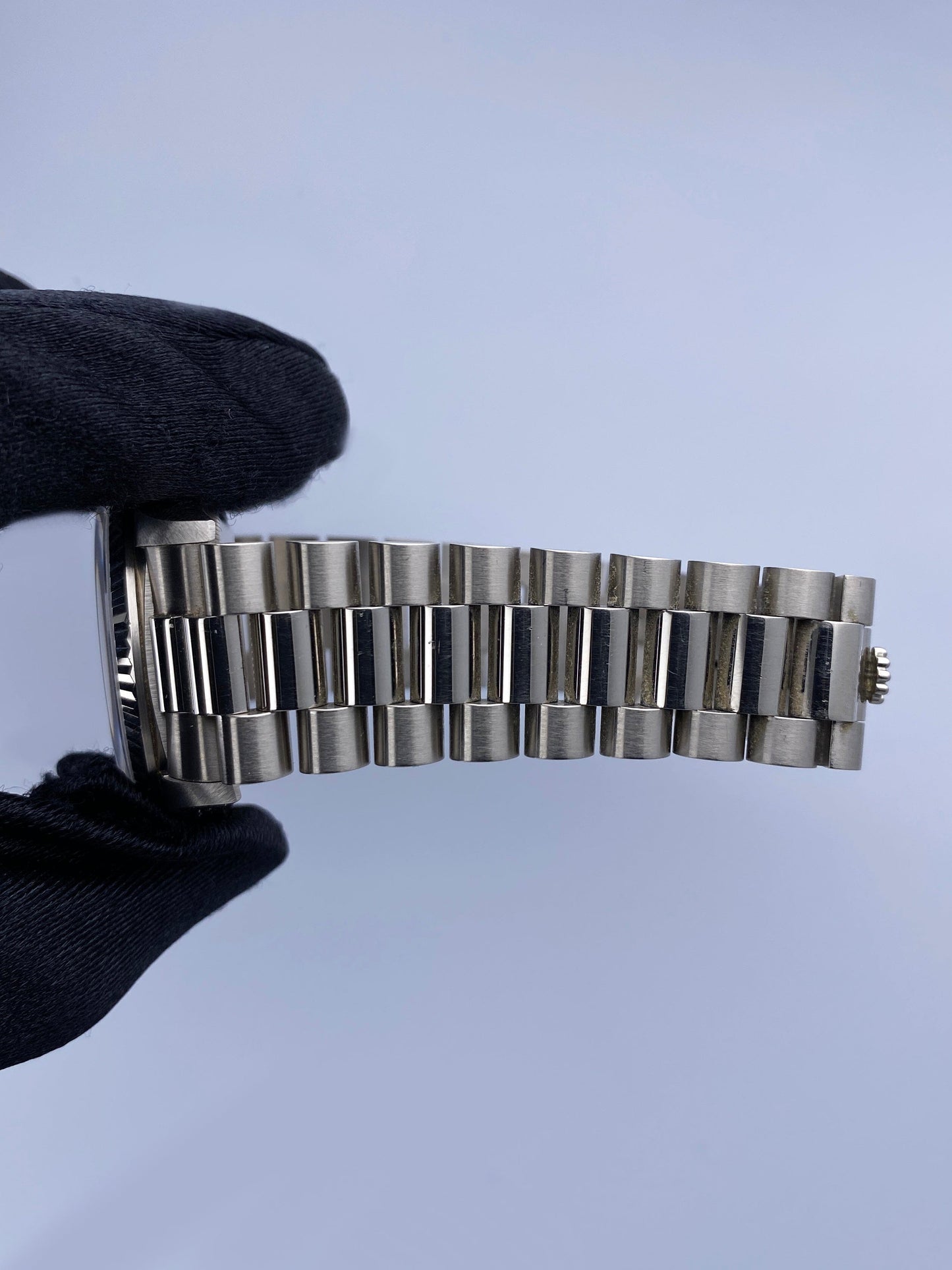 Rolex Day-Date 18239 Black Dial 18K White Gold Mens Watch Box Papers - Virtual