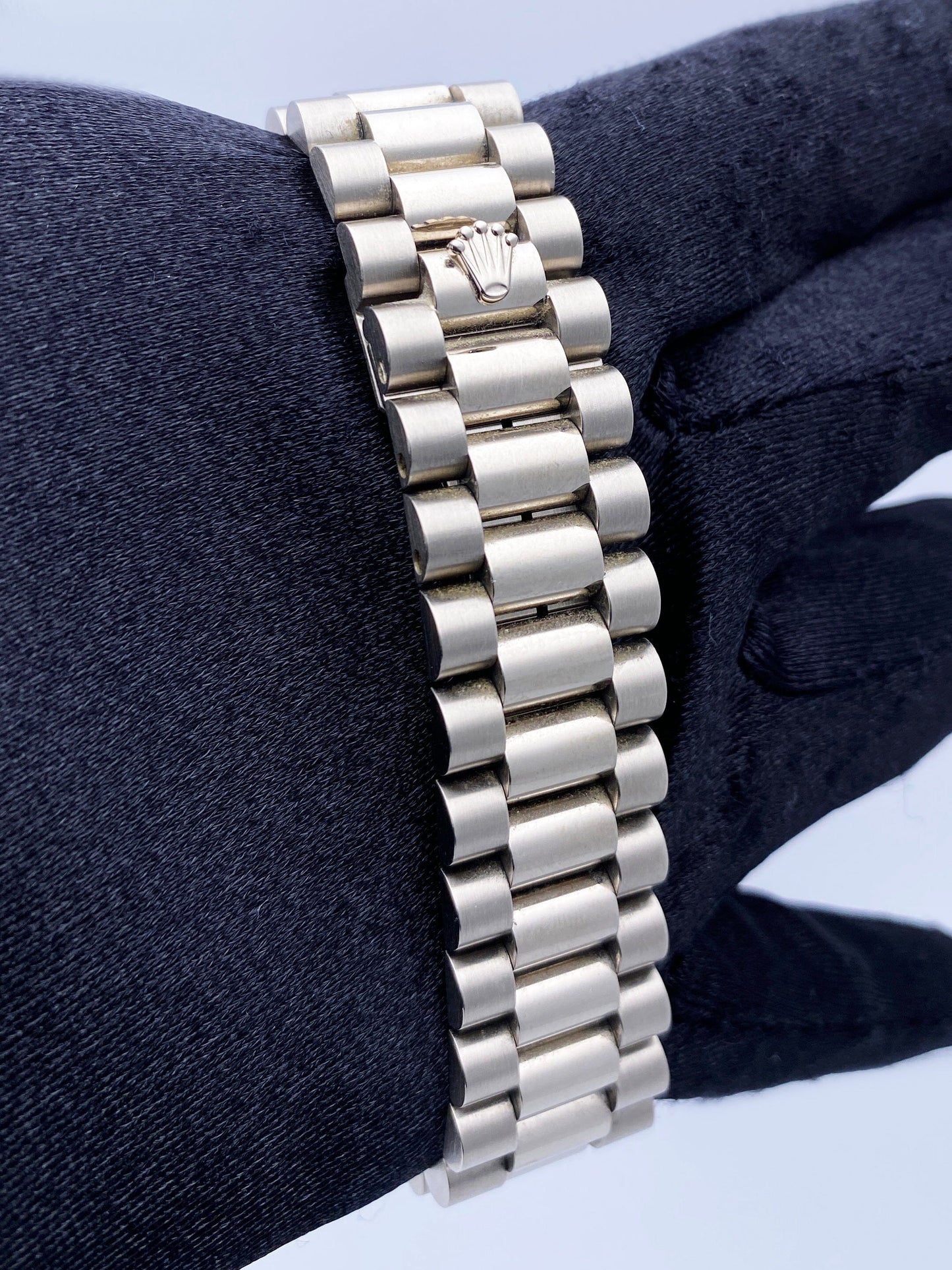 Rolex Day-Date 18239 Black Dial 18K White Gold Mens Watch Box Papers - Virtual