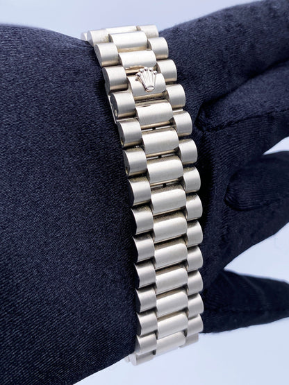 Rolex Day-Date 18239 Black Dial 18K White Gold Mens Watch Box Papers - Virtual