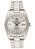 Rolex Day Date 18239 Diamond 18K White Gold Mens Watch Box Papers - Watches