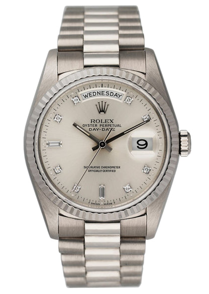 Rolex Day Date 18239 President 18K White Gold Watch - Wristwatch
