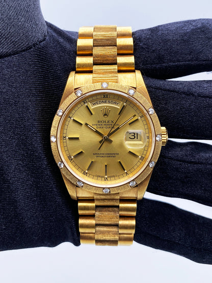 Rolex Day Date 18308 Diamond 18K Yellow Gold Mens Watch