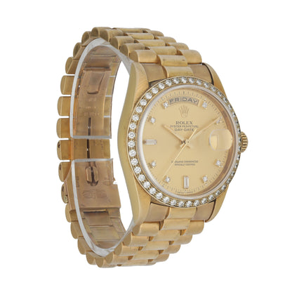 Rolex Day Date 18348 President Diamond Bezel & Dial Men's Watch