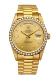 Rolex Day Date 18348 President Diamond Bezel & Dial Men's Watch