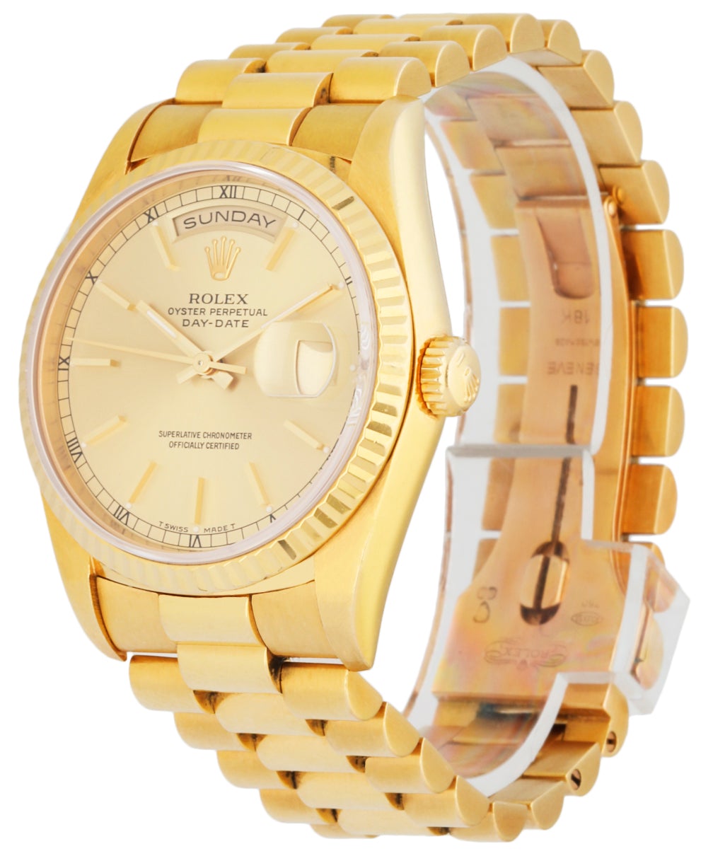 Rolex Day Date 18238 18K Yellow Gold Men’s Watch Box & Papers - Wristwatch