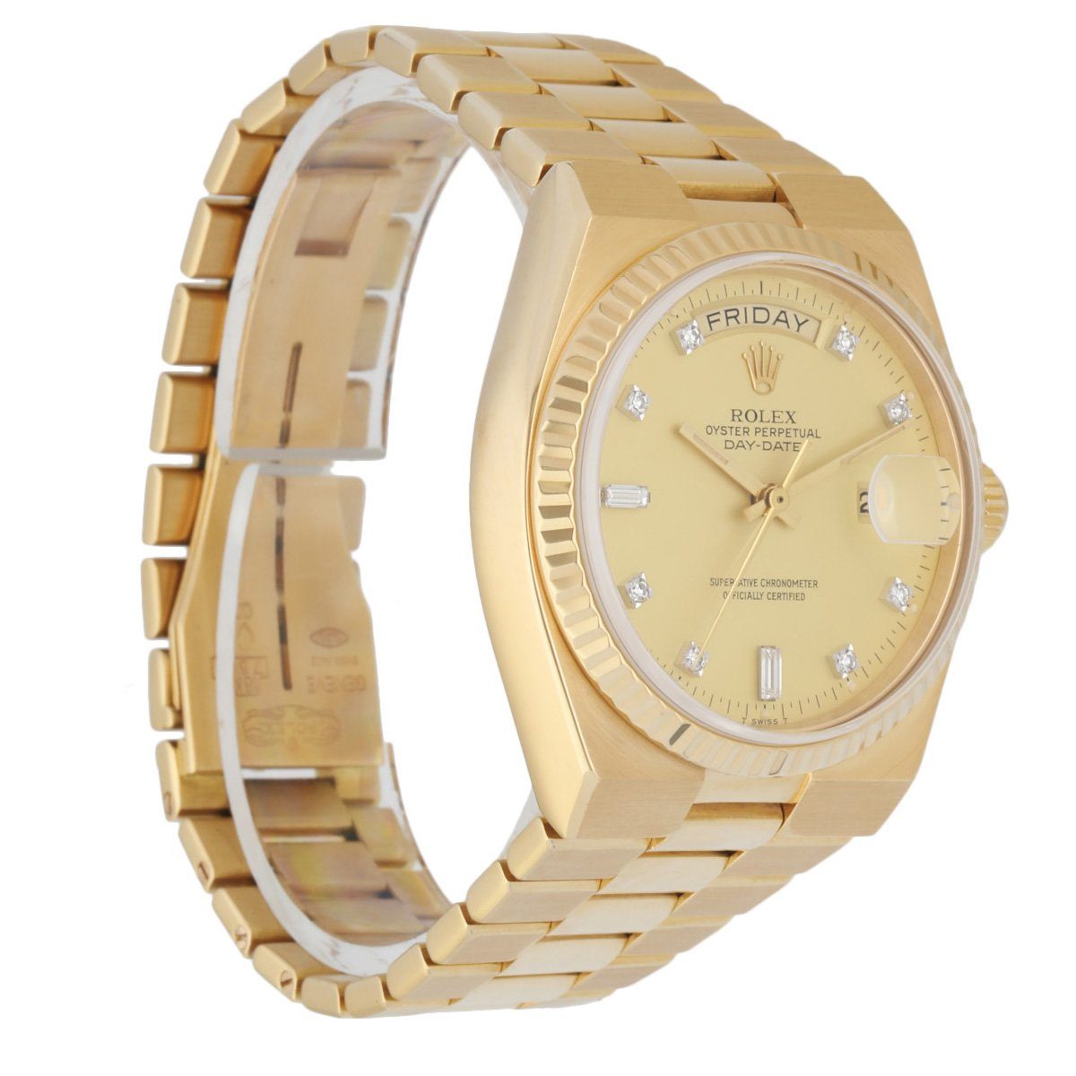 Rolex Day Date Oysterquartz 19018 18K Yellow Gold Men’s Watch - Wristwatch