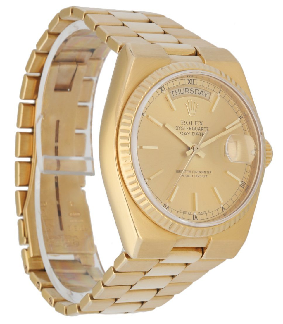 Rolex Day Date Oysterquartz 19018 18K Yellow Gold Men’s Watch - Wristwatch