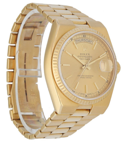 Rolex Day Date Oysterquartz 19018 18K Yellow Gold Men’s Watch - Wristwatch