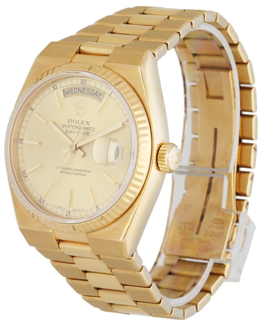 Rolex Day Date Oysterquartz 19018 18K Yellow Gold Men’s Watch - Wristwatch