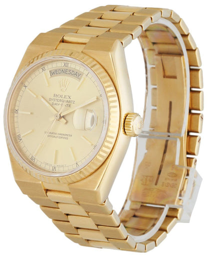Rolex Day Date Oysterquartz 19018 18K Yellow Gold Men’s Watch - Wristwatch
