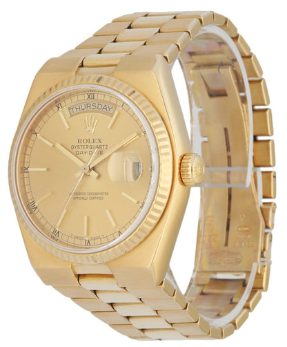 Rolex Day Date Oysterquartz 19018 18K Yellow Gold Men’s Watch - Wristwatch