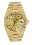 Rolex Day Date Oysterquartz 19018 18K Yellow Gold Men's Watch Serial
