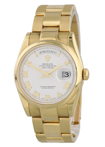 Rolex Day-Date President 118208 18k Yellow Gold Mens Watch. - Virtual