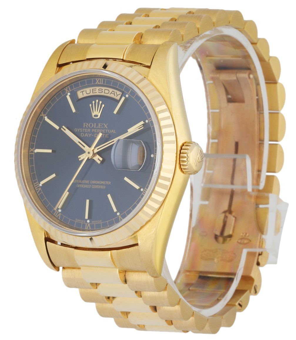 Rolex Day Date President 18238 18k Yellow Gold Men’s Watch papers - Virtual