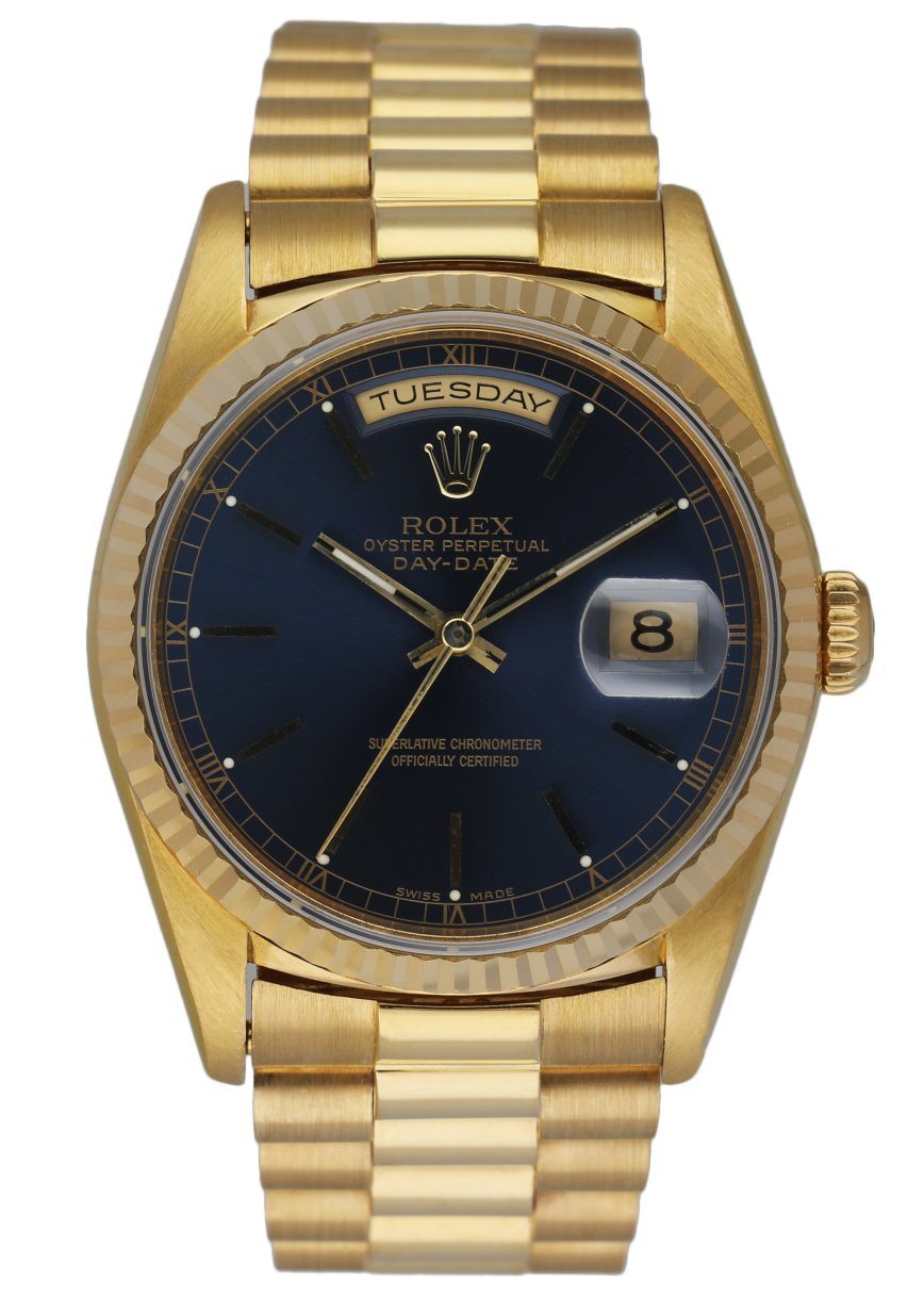 Rolex Day Date President 18238 18k Yellow Gold Men’s Watch papers - Virtual