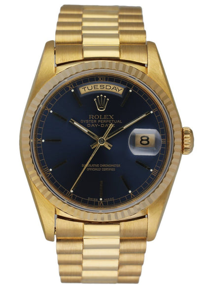 Rolex Day Date President 18238 18k Yellow Gold Men’s Watch papers - Virtual