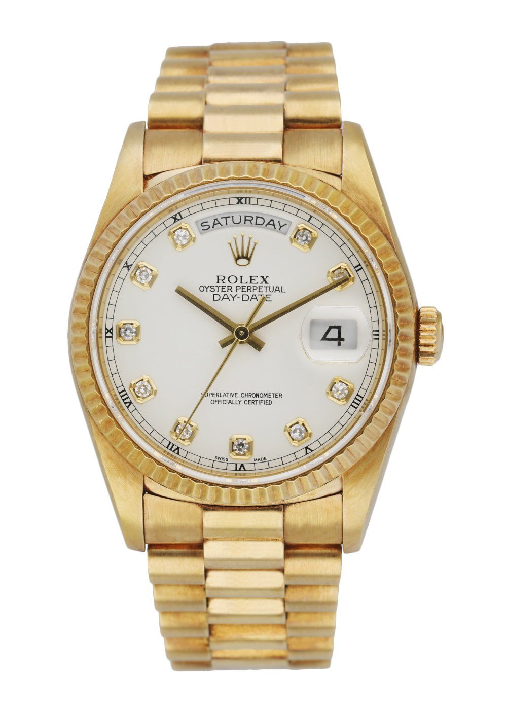 Rolex Day-Date President 18238 Diamond Dial Men’s Watch - Wristwatch