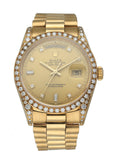 Rolex Day-Date President 18338 Diamond Dial & Bezel Men's Watch.