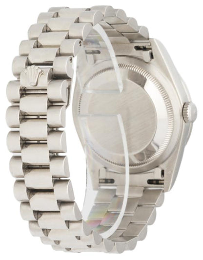 Rolex Day-Date President 18346 Platinum Diamond Mens Watch