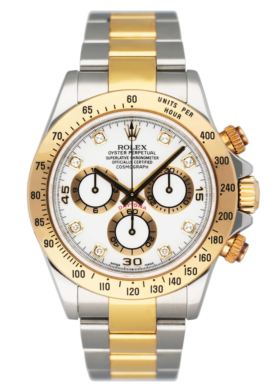 Rolex Daytona 116523 G Diamond White Dial Two-Tone Mens Watch