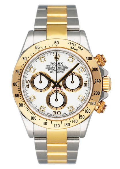 Rolex Daytona 116523 G Diamond White Dial Two-Tone Mens Watch