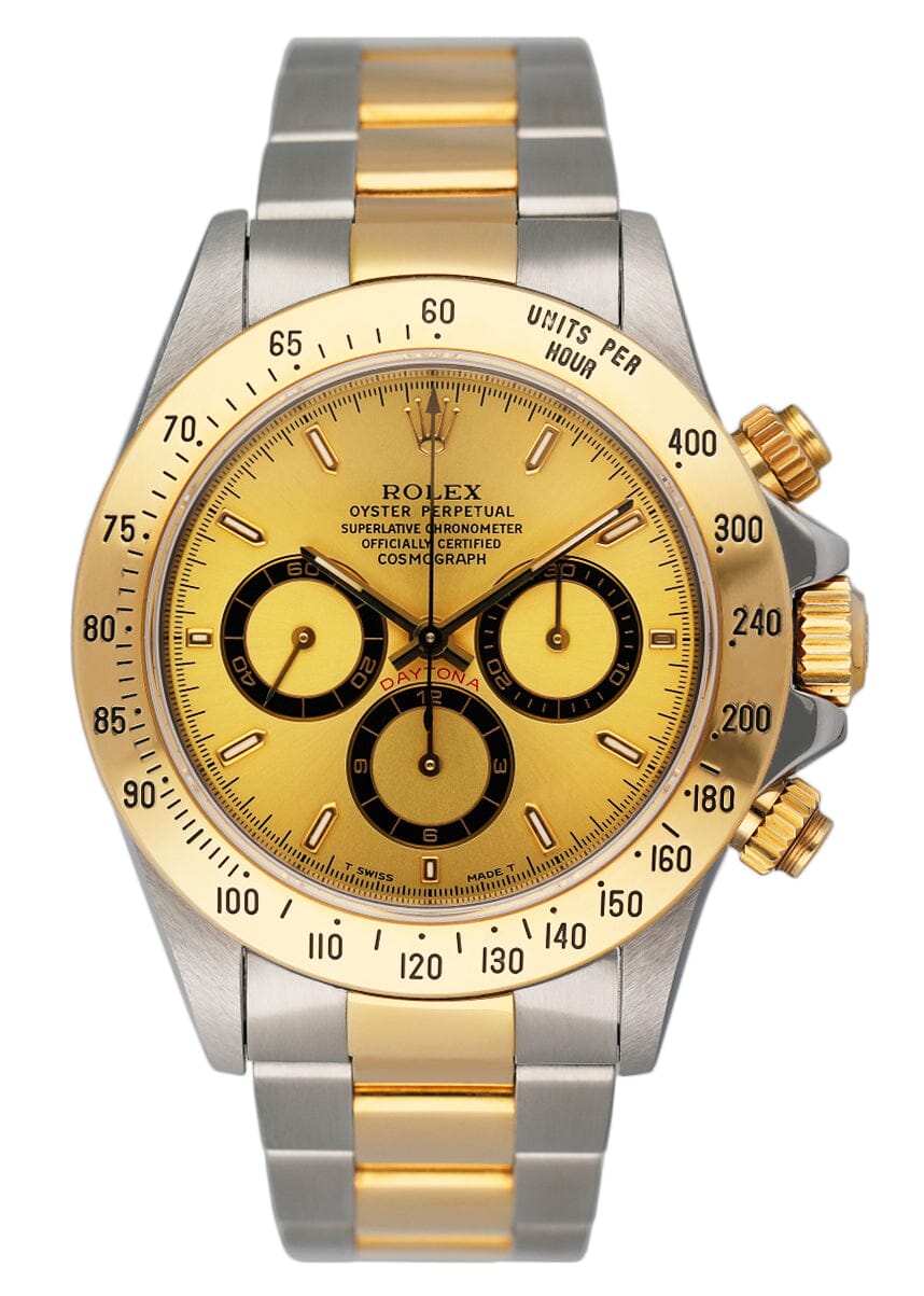Rolex Daytona 16523 Champagne Dial Mens Watch Box Papers