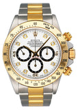 Rolex Daytona 16523 Zenith Diamond White Dial Mens Watch With Box - Wristwatch