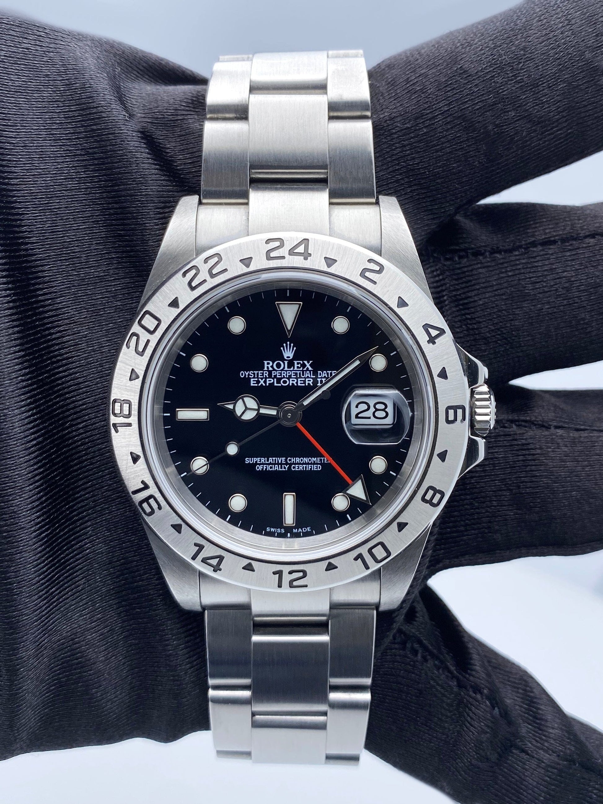 Rolex Explorer II 16570 Black Dial Mens Watch Box Papers