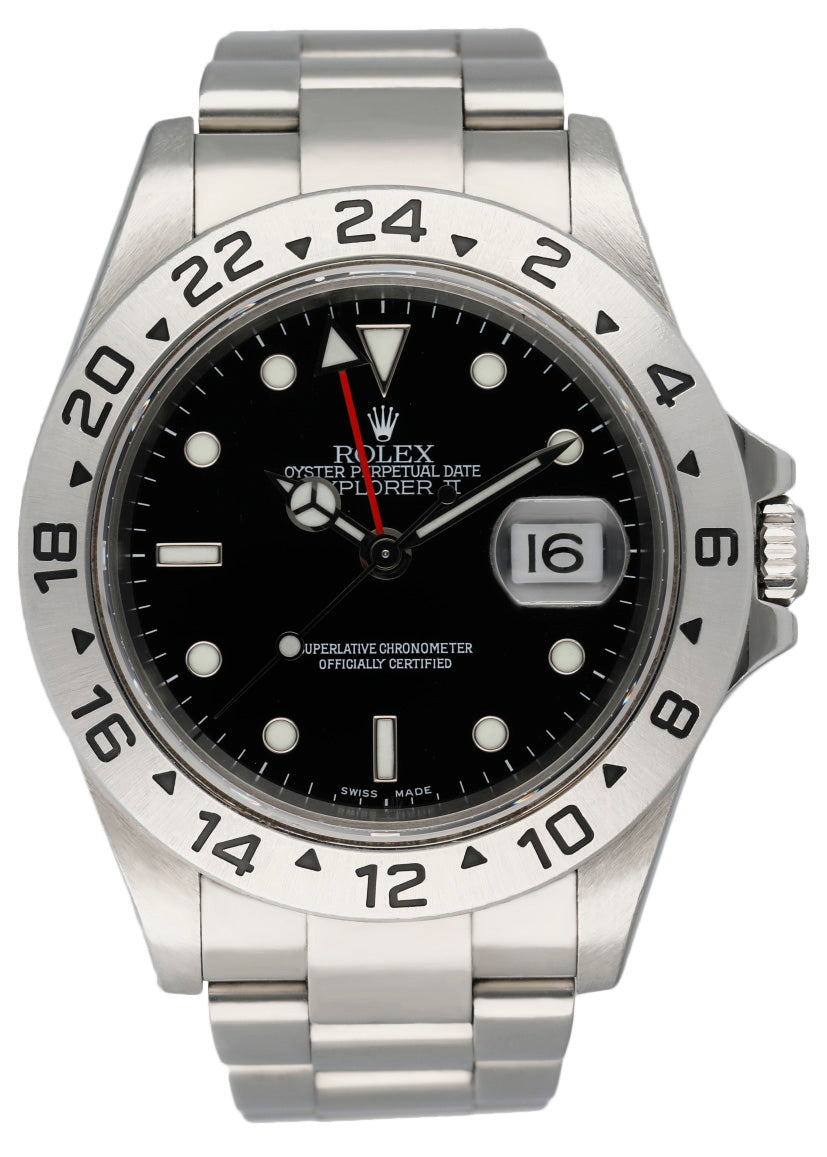 Rolex Explorer II 16570 Black Dial Mens Watch Box & Papers