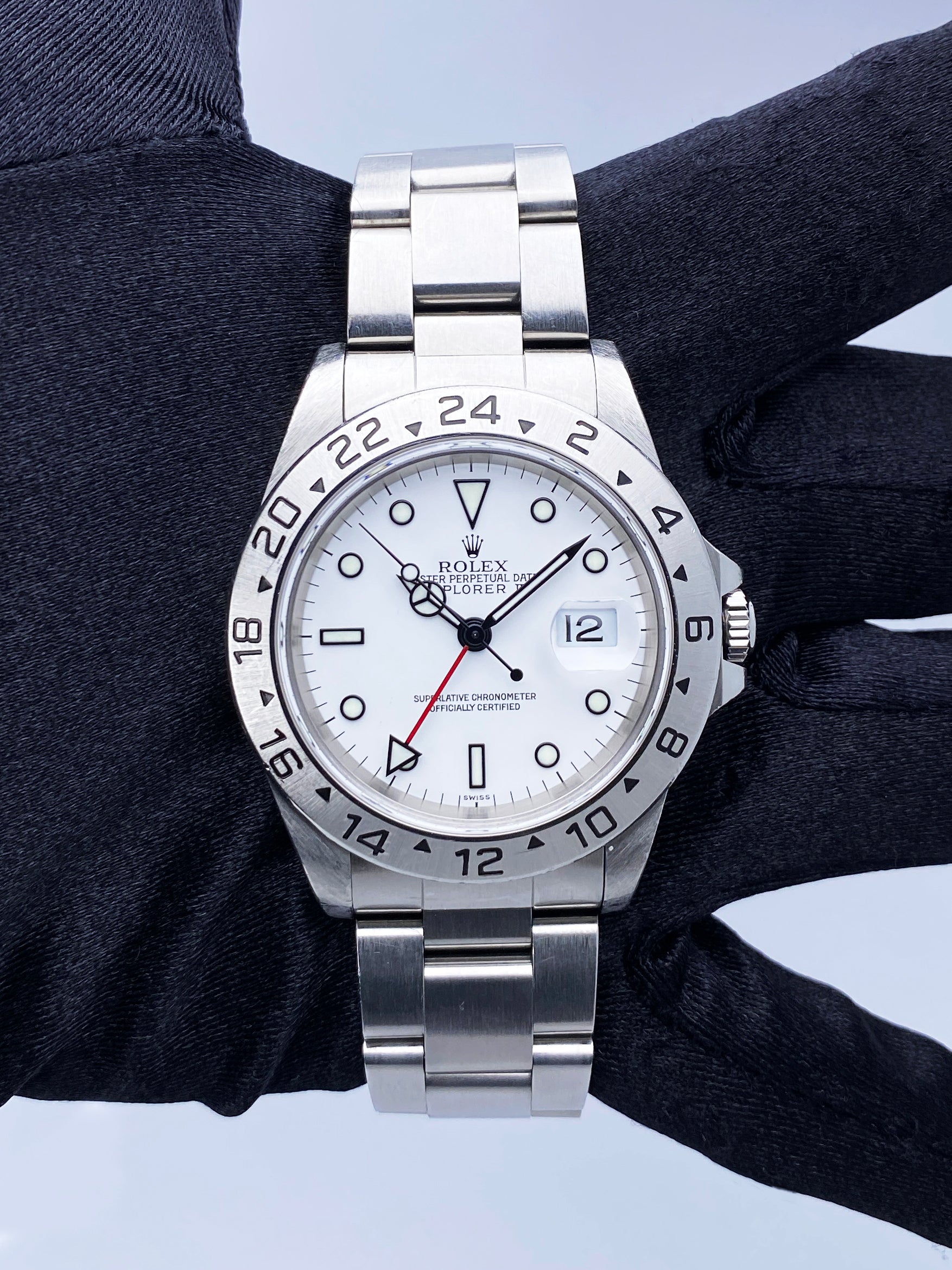 Rolex Explorer II 16570 White Dial Mens Watch Box Papers
