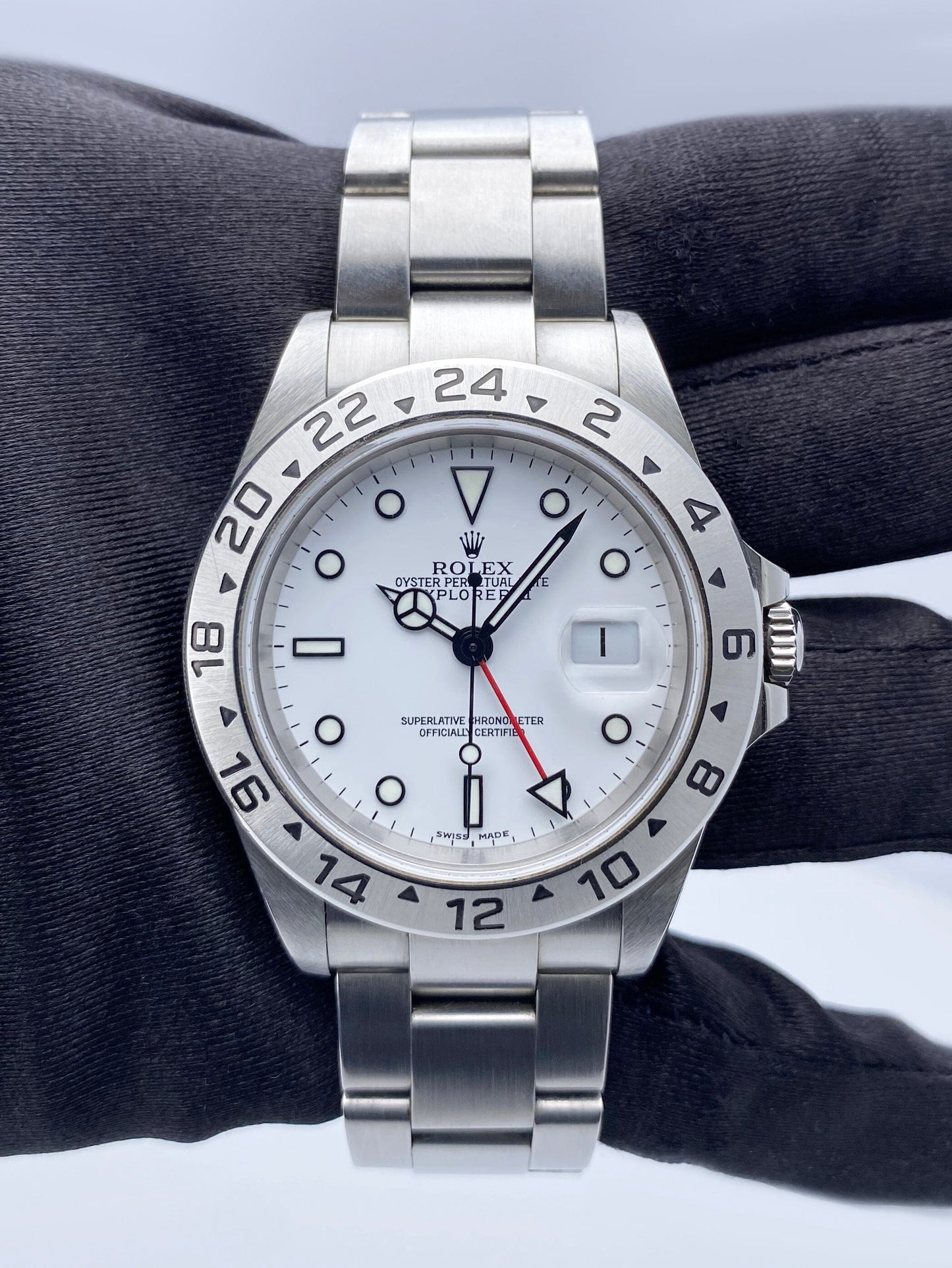 Rolex Explorer II 16570 White Dial Mens Watch Box Papers