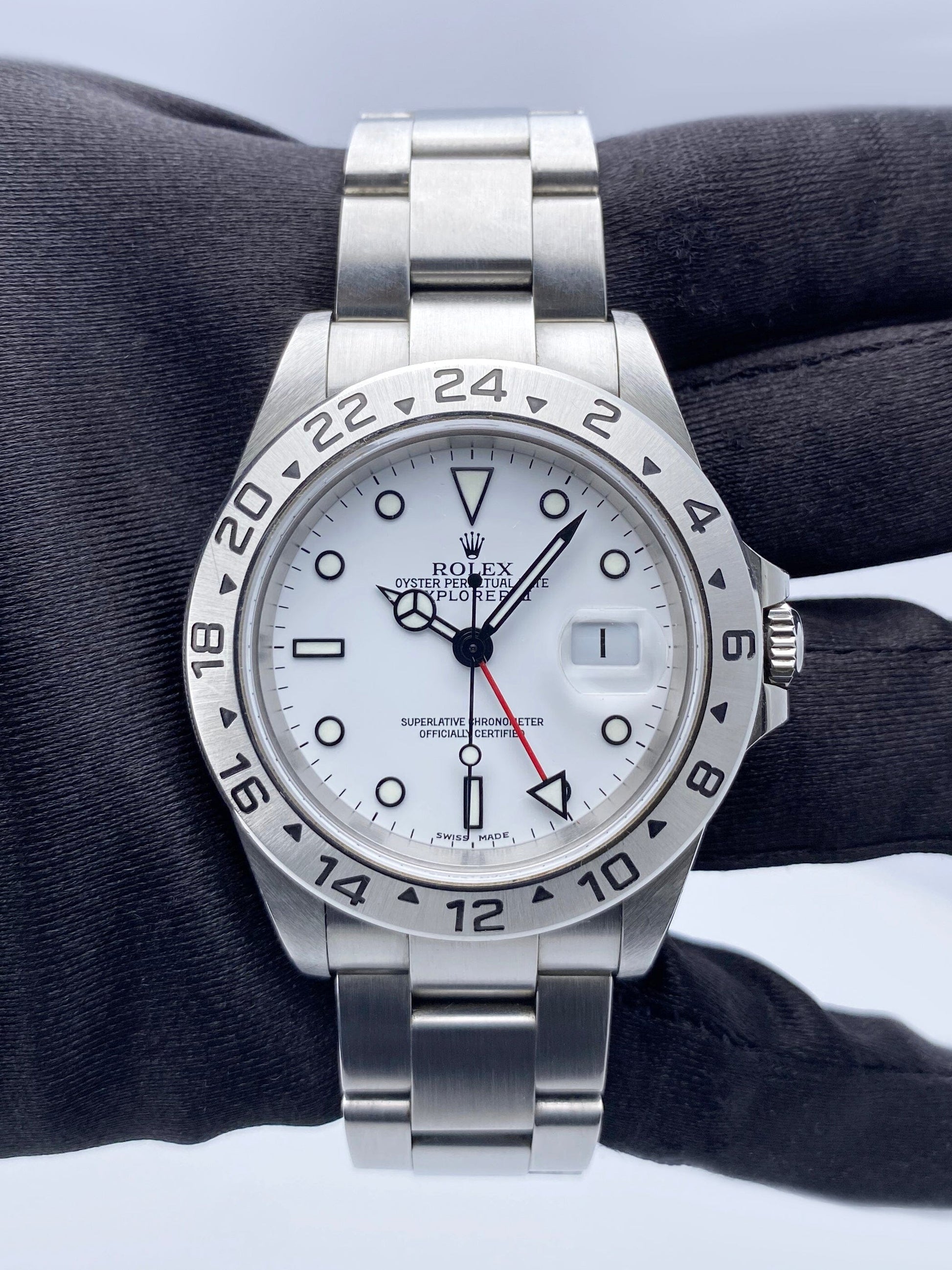 Rolex Explorer II 16570 White Dial Mens Watch Box Papers
