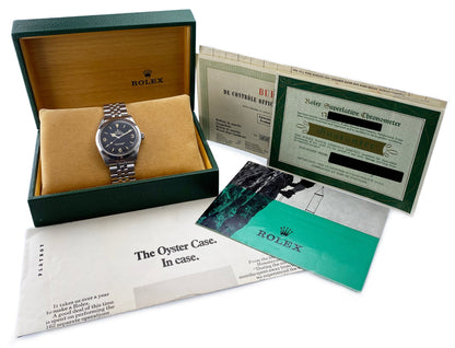Rolex Explorer Vintage 1016 Black Dial Stainless Steel Mens Watch Box Papers