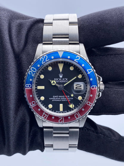 Rolex GMT-Master 1675 "Pepsi" Mens Watch Box Papers