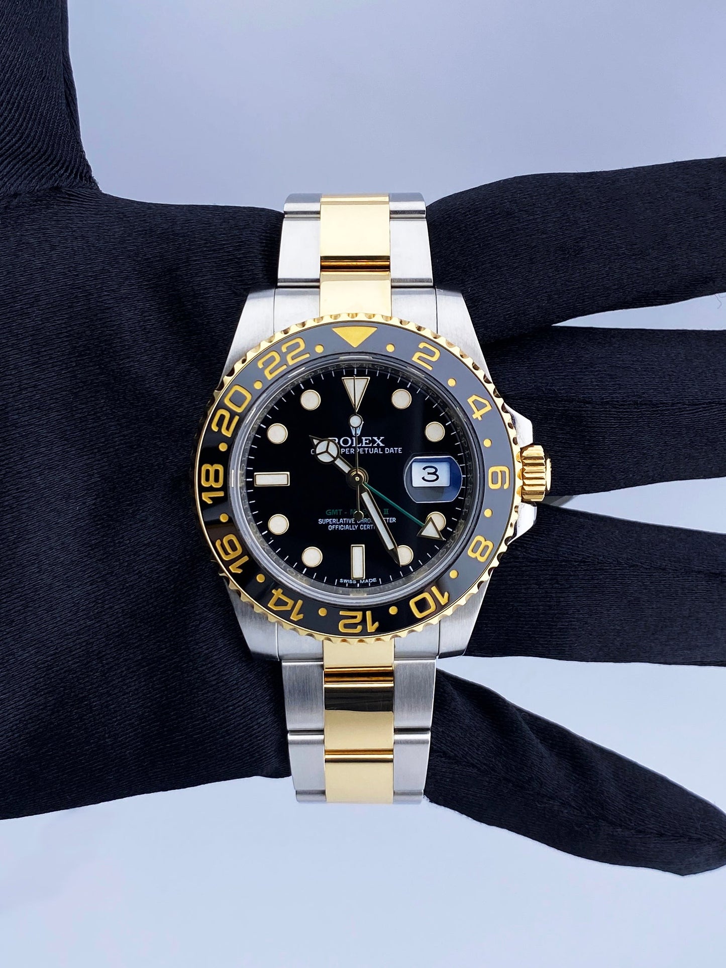 Rolex GMT Master II 116713LN Two Tone Mens Watch Box Papers - Wristwatch