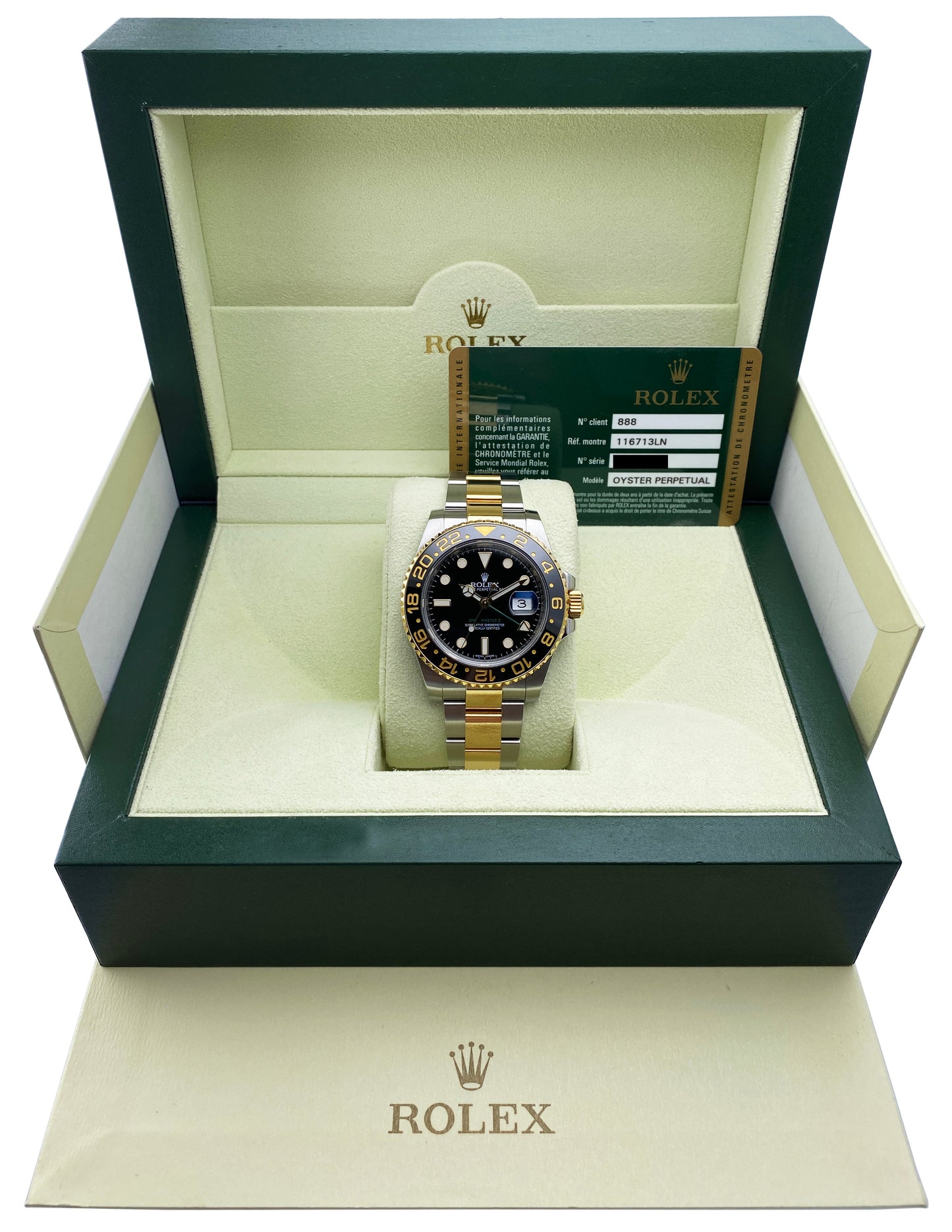 Rolex GMT Master II 116713LN Two Tone Mens Watch Box Papers - Wristwatch