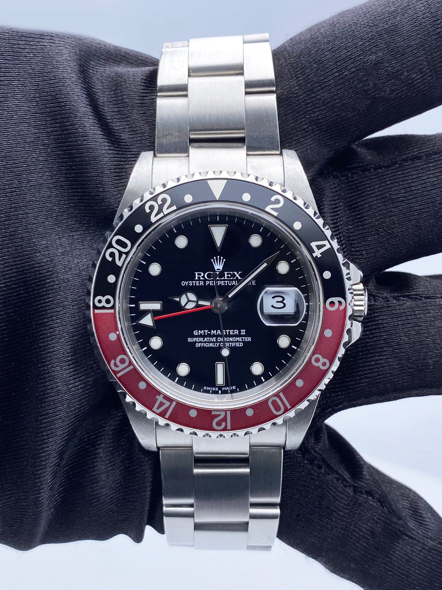 Rolex GMT Master II 16710 "Coke" Bezel Mens Watch Box Papers